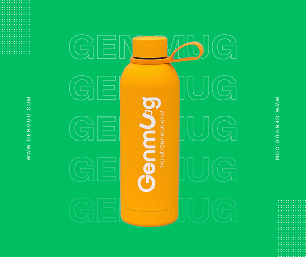 GenMug 500ml Double-Wall Vacuum Insulated Stainless Steel Bottle – Soft-Touch